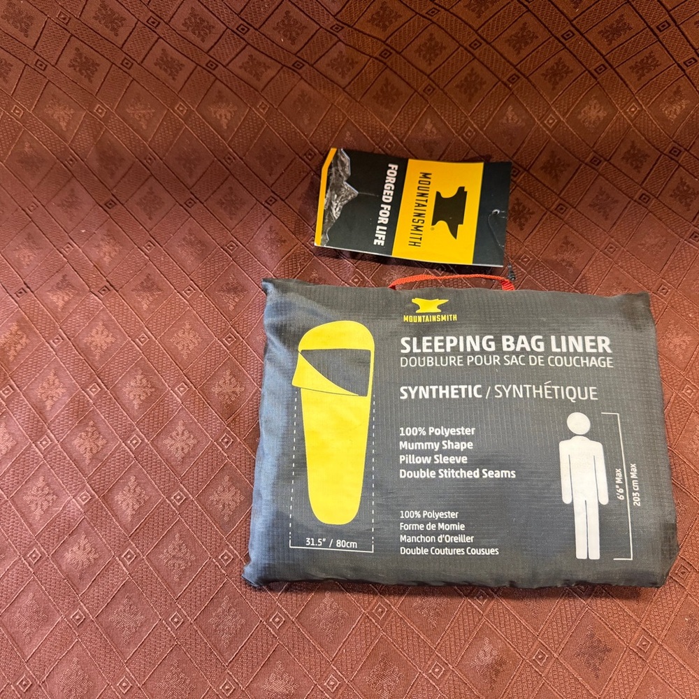 Mountainsmith Yellow & Gray Synthetic Sleeping Bag Liner
